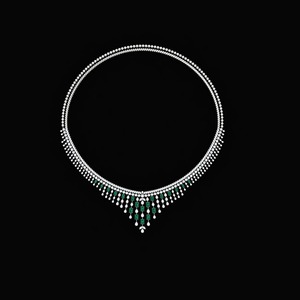 Collar de Diamantes Cultivados en Laboratorio, Corte Marquesa, Color Blanco, Amarillo y Rosa, Oro de 18 Quilates, 37 Gramos en Bruto, 33 Gramos en Neto, Certificado IGI, Lujo - Product Image 1