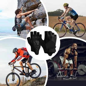 Guantes de ciclismo Medio dedo Levantamiento de pesas Entrenamiento Guantes de gimnasio Entrenamiento Deportes Guantes transpirables de medio dedo - Product Image 4