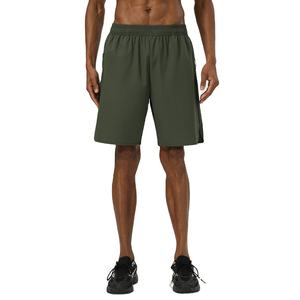 Pantalones cortos de gimnasio de malla de doble capa personalizados al por mayor para hombres entrenamiento de verano Jogger bolsillo con cremallera playa poliéster-Boxeo informal sólido - Product Image 2