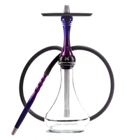 Hookah Alpha X Kualitas Pertama Original - Desain Cermin Baja Tahan Karat Modern dengan Kotak Hadiah Mesin CNC
