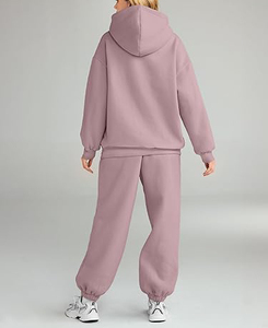 Venta caliente Plus Size Chándal Personalizado OEM LOGO en blanco Puff Imprimir Mujeres streetwear para pantalones de chándal casual Sudadera con capucha de gran tamaño - Product Image 4