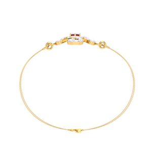 Ishi Diamonds Captivating Gold and Lab Grown Diamond <b>Bracelet</b> with <b>Ruby</b> Centerpiece - Product Image 2