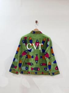 Manteau d'extérieur en velours Suzani fait main, éco-responsable, brodé, style bohème, pour femme, idéal pour les fêtes, manteau de luxe - Product Image 4