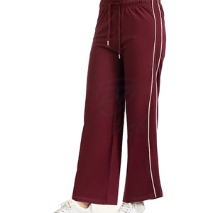 Women Casual Loose <b>Trousers</b> Wide Leg Pants High Waist Elastic <b>Drawstring</b> Sports Pants Comfortable Daily Wear - Product Image 1