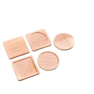 Elegant wooden <b>coaster</b> set made for modern home decor providing long lasting moisture and <b>heat</b> safety - Product Image 4
