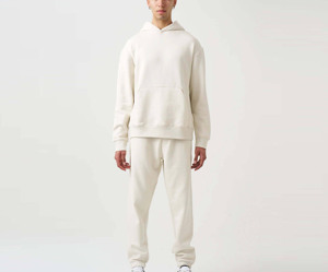 Nueva moda 2026, ropa deportiva para correr para hombres, pantalones deportivos holgados de peso pesado, conjunto de pantalones acampanados con capucha para hombres - Product Image 4