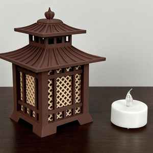 Rustic Wood and <b>Black</b> Iron <b>Lanterns</b> - Product Image 1