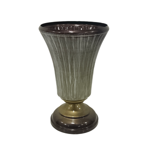 Jarrón ovalado de Metal con diseño de textura moderna hecho a mano, el mejor jarrón de suelo costero de hierro para el hogar, florero decorativo para bodas - Product Image 4