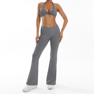 Conjunto de Yoga de verano de alta calidad para la piel, conjunto deportivo de moda, cómodos conjuntos de entrenamiento transpirables de secado rápido para mujeres - Product Image 3