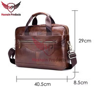 Porte-documents pour hommes en cuir véritable de qualité supérieure fabriqués à la main pour ordinateur portable élégant unisexe sac d'affaires élégant sac à bandoulière exécutif
