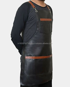 Premium Leather <b>Waist</b> <b>Apron</b> for Salon Professionals Stylish Durable Adjustable Fit Sleeveless Water Resistant for Barbers - Product Image 4