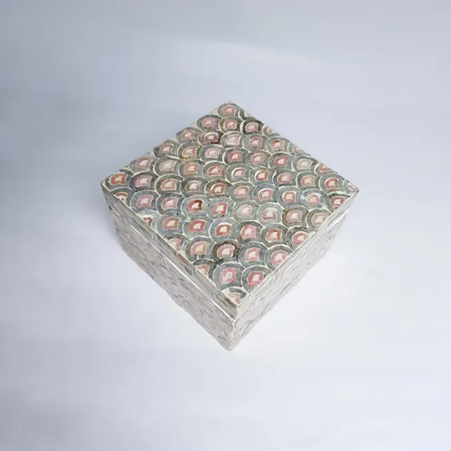Fabrication jolie boîte-cadeau en nacre pour bijoux, boîte-cadeau Unique incrustée de perles du vietnam