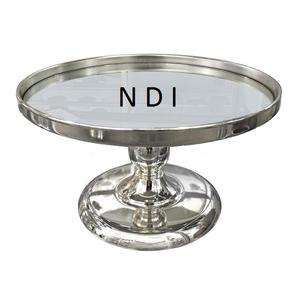 Soporte para Pastel de Cumpleaños, Diseño Artesanal, Forma Redonda, Acabado Niquelado, Decoración para Bodas - Product Image 1