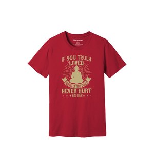 Camiseta de algodón 100% con estampado de temas de Buda, estilo informal, 12 opciones de color, 160-180, colocación de diseño personalizable GSM pesado - Product Image 1