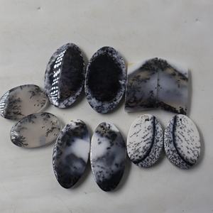 Vente en gros 100% naturel blanc dendrite opale paire de haute qualité véritable cristal approvisionnement en vrac en vrac coupe ovale mixte pierres précieuses en vrac - Product Image 3