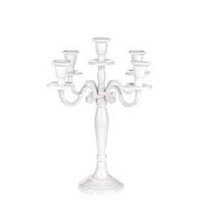 Nouveau Offre Spéciale Décoration De Mariage Candélabre 5 Bras En Métal Blanc Fabriqué À La Main Pour La Fête De Mariage Café Unique Conçu De Haute Qualité - Product Image 1