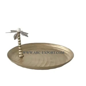 ถาดเสิร์ฟช็อคโกแลตโลหะอลูมิเนียมชุบทองถาดเสิร์ฟช็อคโกแลตโบราณขนาดใหญ่สำหรับร้านอาหารและโรงแรม - Product Image 1