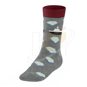 Chaussettes tricotées dernière conception Chaussettes tricotées en tissu 100% coton fabriquées dans le meilleur matériau Chaussettes athlétiques - Product Image 5