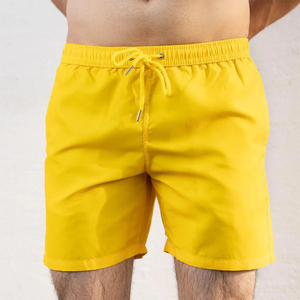 High Quality Heat Sensitive Casual Adult Yellow Color Quick Dry Waterproof Breathable Eco-Friendly <b>Knee</b> <b>Length</b> <b>Men's</b> <b>Shorts</b> - Product Image 3