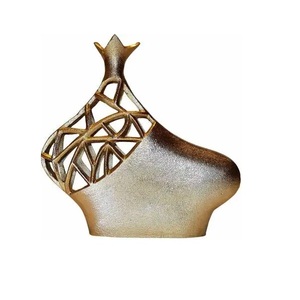 black color aluminum flower <b>vase</b> Hotel and Restaurant Handmade Flower <b>Vases</b> Hot Selling and High Quality Home Decoration - Product Image 2