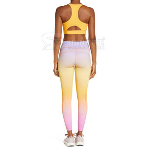 Ensemble de yoga Leggings et soutien-gorge sans couture Confortable pour la salle de sport Entraînement Ensemble de yoga pour femmes Leggings en tissu extensible et soutien-gorge assorti - Product Image 2