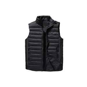 Nueva llegada de moda de invierno desgaste de cuello alto largo con capucha Puffer chaqueta chaleco medio sin mangas de los hombres sin mangas Puffer chaquetas - Product Image 3