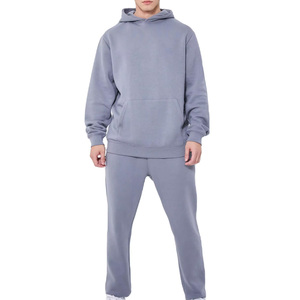 Conjunto Deportivo de Algodón 100% Transpirable con Logotipo Personalizado para Hombre, Talla Grande, Pantalones y Sudadera con Lavado Ácido, Superventas para Invierno 2026 - Product Image 1