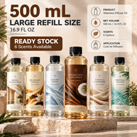 Huile de Diffusion Sans Eau Premium 500ml – 6 Parfums pour Diffuseur d'Air Froid – Hôtel, Maison – En Stock, Vente en Gros