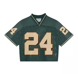 T-shirts pour hommes en polyester respirant LOGO personnalisé OEM & ODM T-shirt de sport en maille de football Boxy pour hommes - Product Image 1