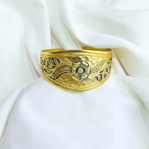 925 <b>Silver</b> Noor Chittai Gold Polished Adjustable <b>Cuff</b> <b>Bracelets</b> Fashionable Bangles for Women - Product Image 3