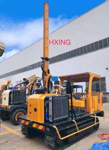 עם מנוע דיזל 70KW תורן גבוה 6 מטר לבניית מפעל PV, Hengxing HXR5 מסלול הידראולי מכונת ריסוק סולארית נהג ערימה - Product Image 2