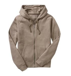 Sudadera con capucha para hombre, con cremallera, completamente abierta, de lana, a la moda, color blanco - Product Image 1