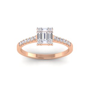 Anillo de Compromiso y Boda Chapado en Oro Puro de Moda, con Diamante Real de Corte Brillante, Joyería de Moda para Mujer, Colección de Regalos para Fiestas - Product Image 5