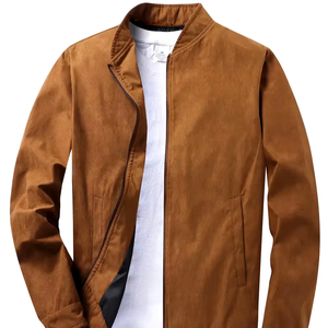 Chaqueta Bomber de cuero negro para hombre más vendida, chaqueta Safari personalizable de alta calidad, cierre de cremallera, tela impermeable para Yoga - Product Image 1