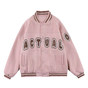 Veste polaire Lettermen pour hommes légers sur mesure de haute qualité tissu respirant bouton conception grande taille col montant hiver - Product Image 1