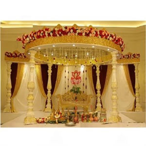 Mandap de Lujo para Bodas, Mandap Británico de Alta Calidad para Ceremonias, Decoraciones de Matrimonio de Primera Calidad, Conjunto de Mandap en Venta en el Reino Unido - Product Image 1