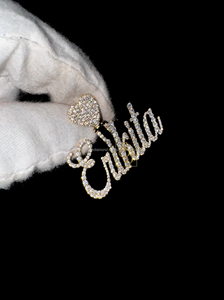 สร้อยคอทองคำแท้ 10K แบบปรับแต่งได้ พร้อมจี้รูปหัวใจประดับเพชรโมอิสซาไนต์  สามารถสลักอักษรตามสั่งได้ เป็นของขวัญ - Product Image 3