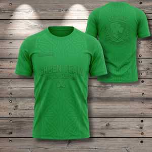 T-Shirt Unisex Personalizzata per San Patrizio, Club dei Scherzi, Grafica Leprechaun, Divertente Quadrifoglio Irlandese Verde, Personalizzabile Promozionale - Product Image 1