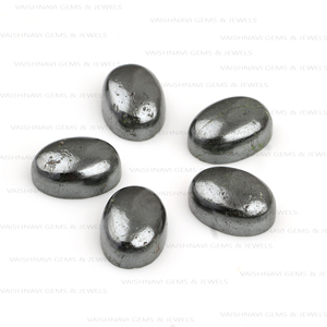 Vente en gros hématite naturelle en vrac 10x14mm cabochon ovale à dos plat calibré pour la fabrication de bijoux en pierres précieuses - Product Image 2