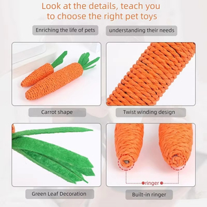 Vente en gros de jouets interactifs et sains pour animaux domestiques Jouet de lapin tressé amusant pour le nettoyage des dents de chien et de chat Jouet à mâcher sûr - Product Image 3