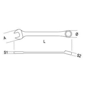 BETA Multi-Pack Ratcheting Straight Short Combination <b>Wrenches</b> - Product Image 2
