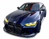 Lèvre avant en fibre de carbone sèche de qualité supérieure, 3 pièces, pour BMW G80 M3 G82 M4 2022 2023, kit carrosserie S9