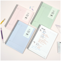 Carnet à couverture rigide antimicrobien en papier B5 de fabrication coréenne, imprimé CMJN, format Cornell, 70 pages, pour étudiants, écoles, académies, personnalisable OEM