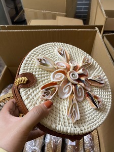 Los productos artesanales más vendidos de Vigifarm, bolso de hombro de ratán natural, bolsos coloridos - Product Image 2