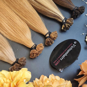 2025 Venta caliente de alta calidad 100% vietnamita Virgen completa cutícula punta plana máquina doble trama todos los colores extensiones de cabello humano - Product Image 1