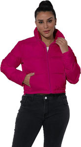 Blouson court matelassé pour femme, grande taille, vêtement d'hiver personnalisable, imperméable, réversible, en tissu imprimé imitation peau de mouton - Product Image 5