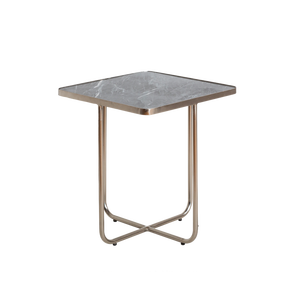 Ensemble de tables basses gigognes en marbre noir et fer, design moderne industriel antique, durable, écologique, artisanal, meubles de maison - Product Image 1