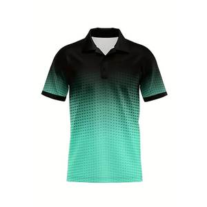 Camiseta informal de manga corta para hombre, camisetas de polo 100% de algodón con estampado 3D sencillo, tops de solapa para todos los días para vacaciones - Product Image 4
