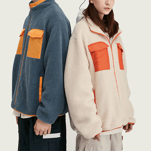 Oem Sweat A Capuch Thermiqu <b>Mens</b> <b>Sherpa</b> <b>Fleece</b> Full Zip <b>Hoodie</b> Satin Trims Blank Oversized Crewneck Sweatshirt Zip Up Hoody - Product Image 5