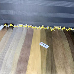 Produit phare : Extensions de cheveux naturels Super Double Drawn, cheveux vietnamiens bruts, 100g, lisses naturels, toutes couleurs, 55 cm de long - Product Image 1